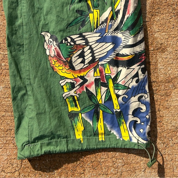 Ed Hardy Women’s Size Small Wide Leg Cargo Pants in Army Green - Picture 3 of 14